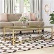 American Home Classic Nina Modern Metal Coffee Table in High Polish Gold
