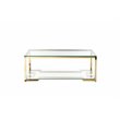 American Home Classic Nina Modern Metal Coffee Table in High Polish Gold