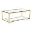 American Home Classic Nina Modern Metal Coffee Table in High Polish Gold