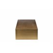 American Home Classic Spencer Rectangular Metal Coffee Table in Brushed Brass