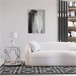 American Home Classic Edward Round Metal-Glass Side Table in High Polish Silver