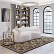 American Home Classic Edward Round Metal and Glass Side Table in Brushed Brass