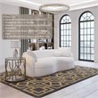 American Home Classic Edward Round Metal and Glass Side Table in Brushed Brass