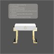 American Home Classic Julia Modern Stainless Steel Side Table in White/Gold