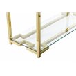 American Home Classic Nina Modern Metal Console Table in High Polish Gold