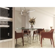 American Home Classic Edward Round Metal Dining Table in High Polish Silver