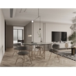 American Home Classic Edward Round Modern Metal Dining Table in Brushed Brass