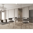 American Home Classic Edward Round Modern Metal Dining Table in Brushed Brass