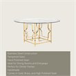 American Home Classic Edward Round Metal Dining Table in High Polish Gold