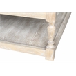 American Home Classic Athena Rectangular Fabric and Wood Coffee Table in White