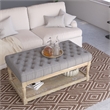 American Home Classic Athena Rectangular Coffee Table in Frost Gray