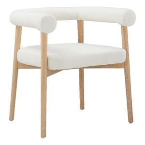 American Home Classics Tobias 19&quot Modern Fabric & Wood Dining Chair in Ivory