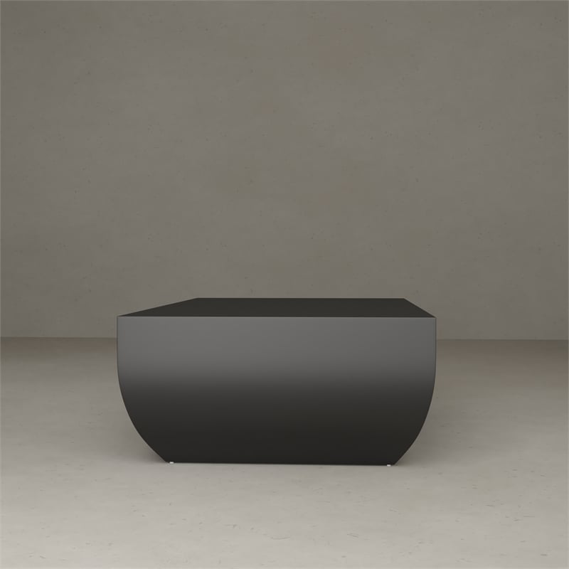 American Home Classics Spencer Modern Stainless Steel Coffee Table in Black