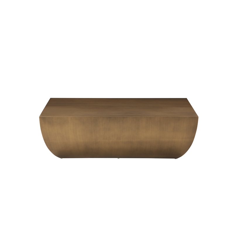 American Home Classics Spencer Modern Stainless Steel Coffee Table in Brass