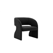 American Home Classic Foy Upholstered Modern Fabric Chair in Black