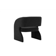 American Home Classic Foy Upholstered Modern Fabric Chair in Black