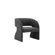 American Home Classic Foy Upholstered Modern Fabric Chair in Black