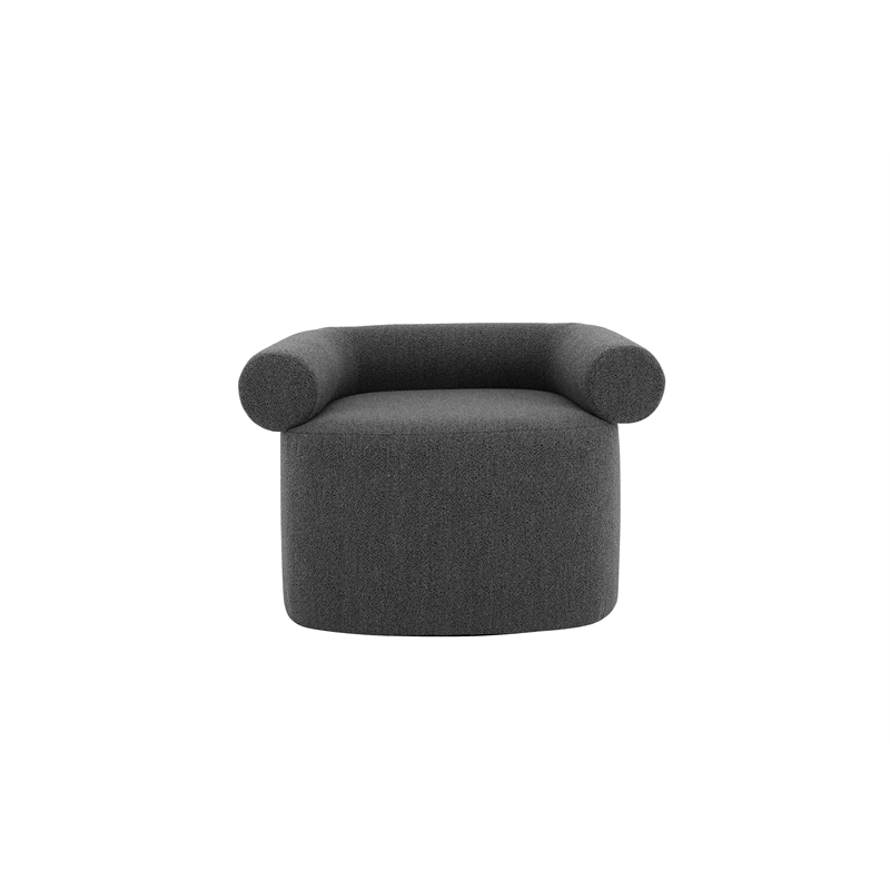 Pampa Swivel Chair in Gray Boucle