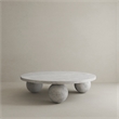 Dani Round Coffee Table Large In Light Grey Concrete