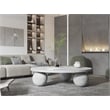 Dani Round Coffee Table Large In Light Grey Concrete