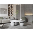 Dani Round Coffee Table Medium In Light Grey Concrete