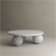 Dani Round Coffee Table Medium In Light Grey Concrete
