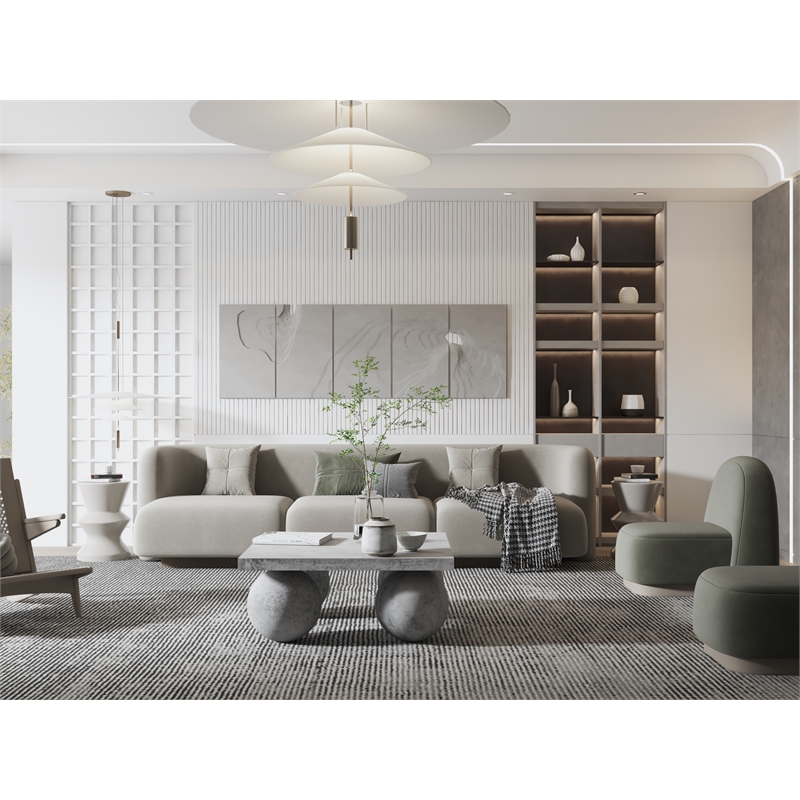 Dani Square Coffee Table Small In Light Grey Concrete