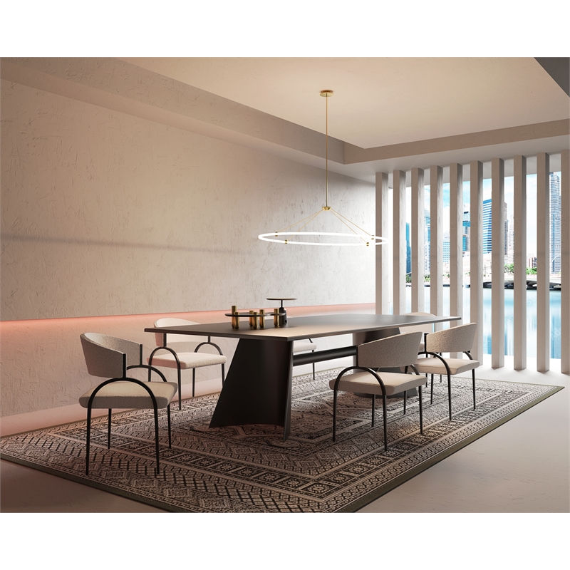 Sansa Dining Chair in Ivory Boucle