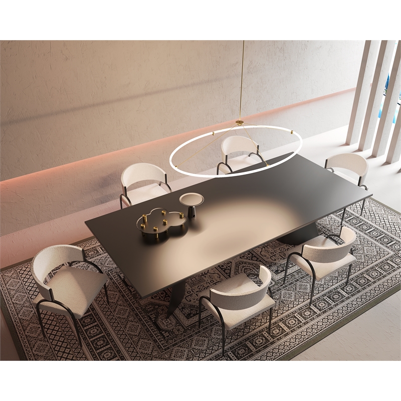 Sansa Dining Chair in Ivory Boucle