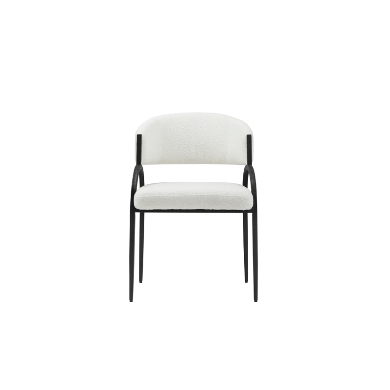 Sansa Dining Chair in Ivory Boucle