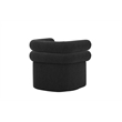 Julius Swivel Chair in Black Boucle