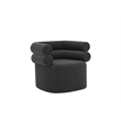 Julius Swivel Chair in Black Boucle