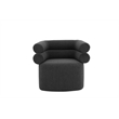 Julius Swivel Chair in Black Boucle