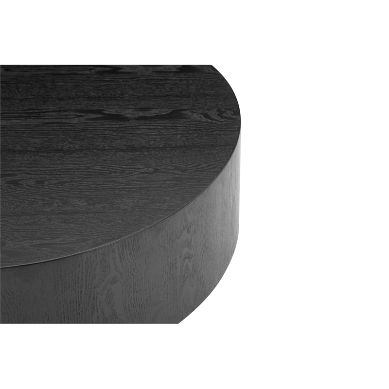 American Home Classic Dax Modern Solid Wood Coffee Table in Black