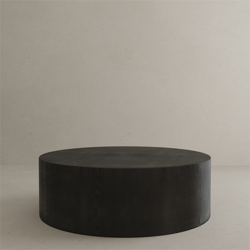 American Home Classic Dax Modern Solid Wood Coffee Table in Black