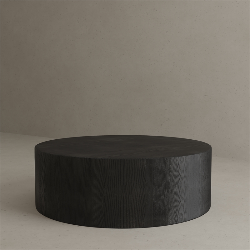 American Home Classic Dax Modern Solid Wood Coffee Table in Black
