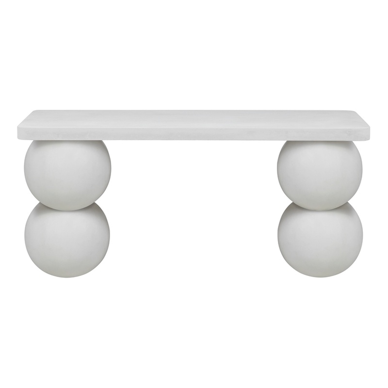 Dani Console Table Extra Large in Ivory Concrete