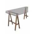 Brady Dining Table Brass with Tinted Glass