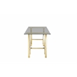 Brady Small Dining Table Gold with Tinted Glass