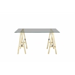 Brady Small Dining Table Gold with Tinted Glass