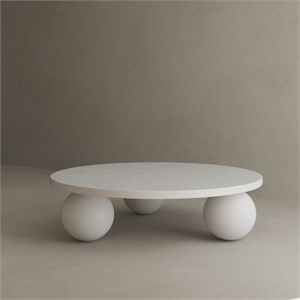 Dani Round Coffee Table Large In Ivory