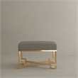 Sophia Stool in High Polish Gold and Sand PU