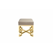 Sophia Stool in High Polish Gold and Sand PU