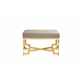 Sophia Stool in High Polish Gold and Sand PU