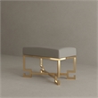 Sophia Stool in High Polish Gold and Sand PU