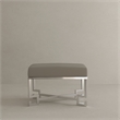 Sophia Stool in High Polish Steel and Sand PU