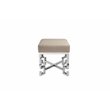 Sophia Stool in High Polish Steel and Sand PU