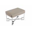 Sophia Stool in High Polish Steel and Sand PU