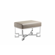 Sophia Stool in High Polish Steel and Sand PU