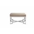 Sophia Stool in High Polish Steel and Sand PU